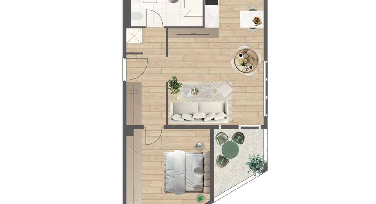 Novogradnja Tresnjevka Zagorska 2A stanovi i apartman projekt LATERRA Stan A4 Dvosoban