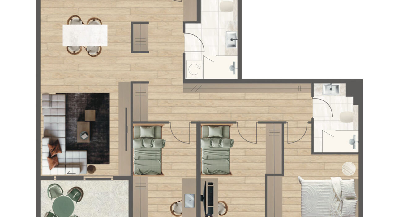 Novogradnja Tresnjevka Zagorska 2A stanovi i apartman projekt LATERRA Apartman L4 Četverosoban