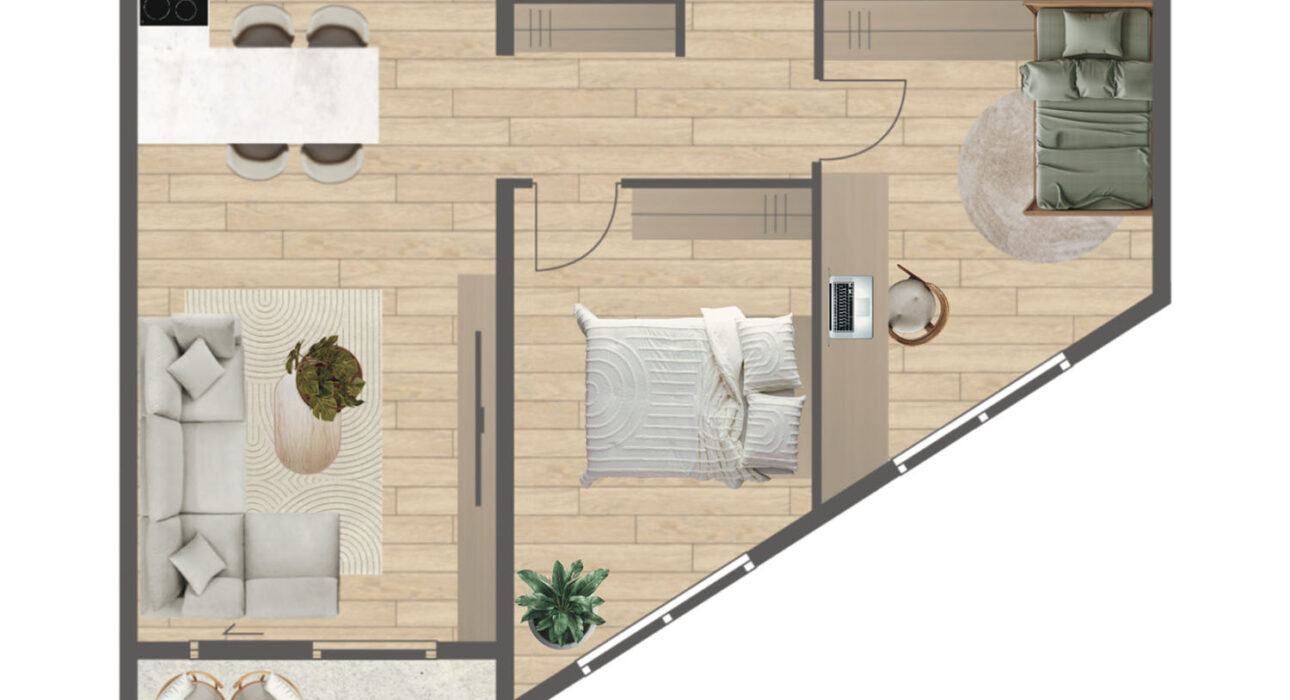 Novogradnja Tresnjevka Zagorska 2A stanovi i apartman projekt LATERRA Apartman K6 Trosoban