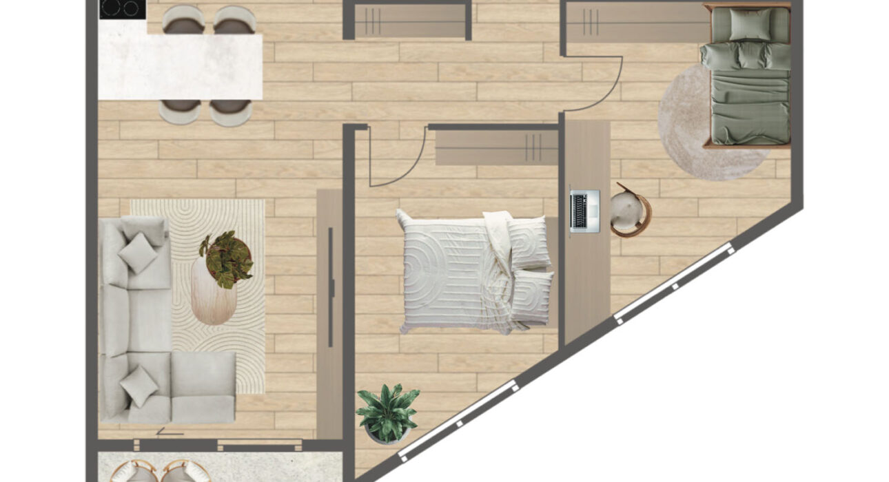 Novogradnja Tresnjevka Zagorska 2A stanovi i apartman projekt LATERRA Apartman APK3 Trosoban